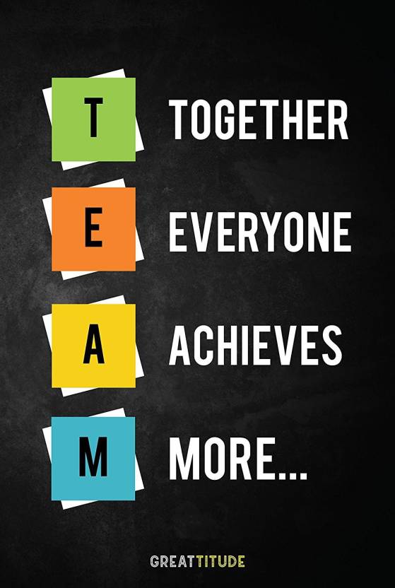 TEAM - Together Everyone Achieves More - Greatitude Wall Posters with ...