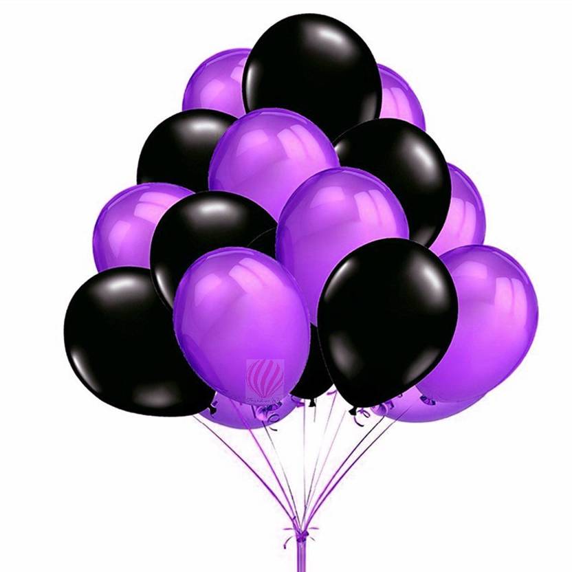 Flipkart Com Partyballoonshk Solid Metallic Purple Black