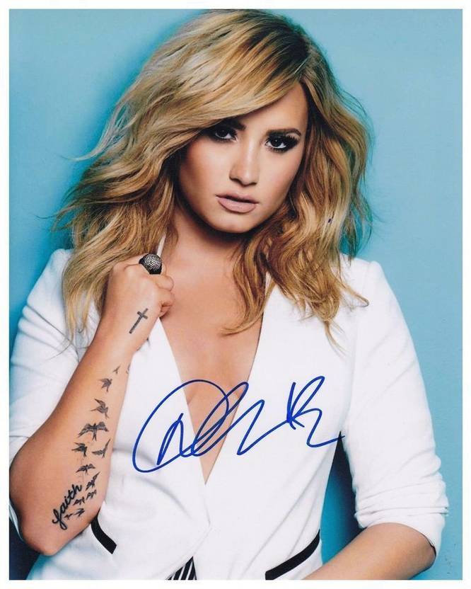Demi Lovato Autographed Signedg3 Poster Art 12 X 18 Inches Poster