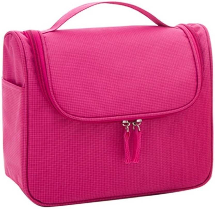 Gocart High Quality Hanging Toiletry Bag Travel Cosmetic Kit Sy Hook Makeup Heavy Duty Water Resist In Pink Color