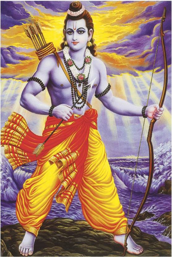 Jai Shri Ram Poster | God Devotional Wall Poster for Home/Office/Room â