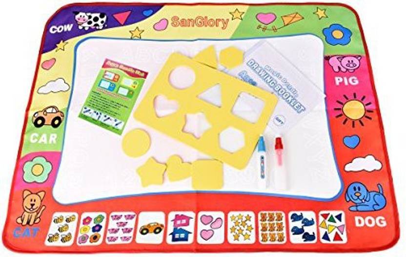 Sanglory Water Doodle Mat 4 Colours Drawing Magic Mess Free