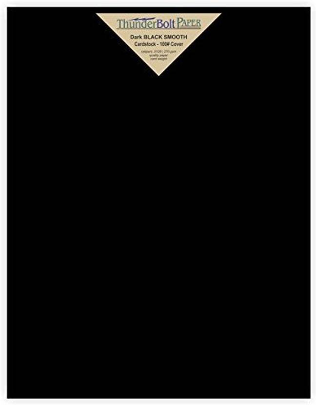 generic 40 dark black smooth card sheets 100 100 lb pound 8 5