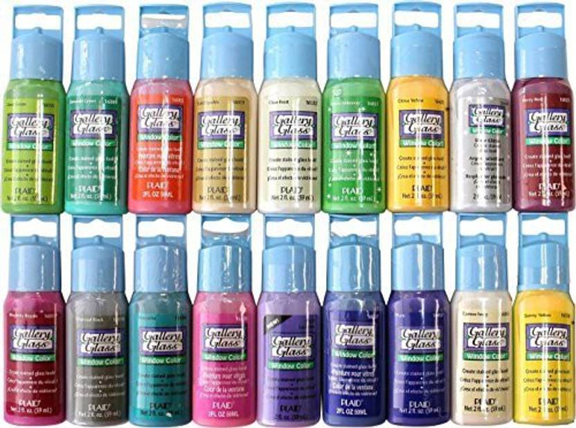 Gallery Glass Plaid Window Color Paint Set 2 Ounce Promoggii Best