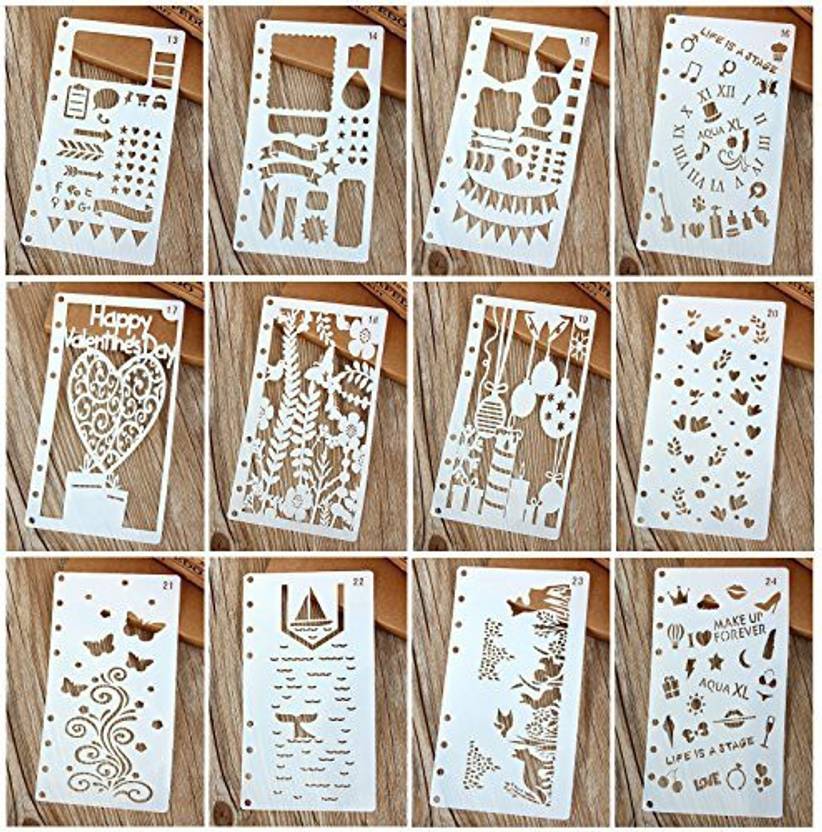 Chris W A6 6 Ring Bullet Journal Stencils Plastic Planner Chris W A6 6 Ring Bullet Journal Stencils Plastic Planner