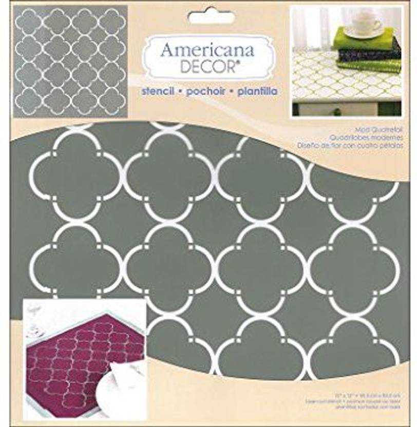Deco Art Americana Decor Stencil Mod Quatrefoil Americana Decor
