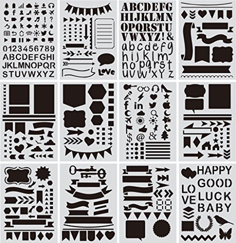 Letters and Numbers Pro Art 4-Inch Painting Stencil Set