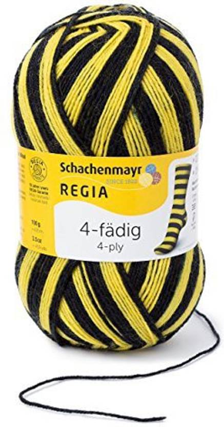 Regia 9801269 05391 Hand Knitting Yarn Black Yellow 16 X 9