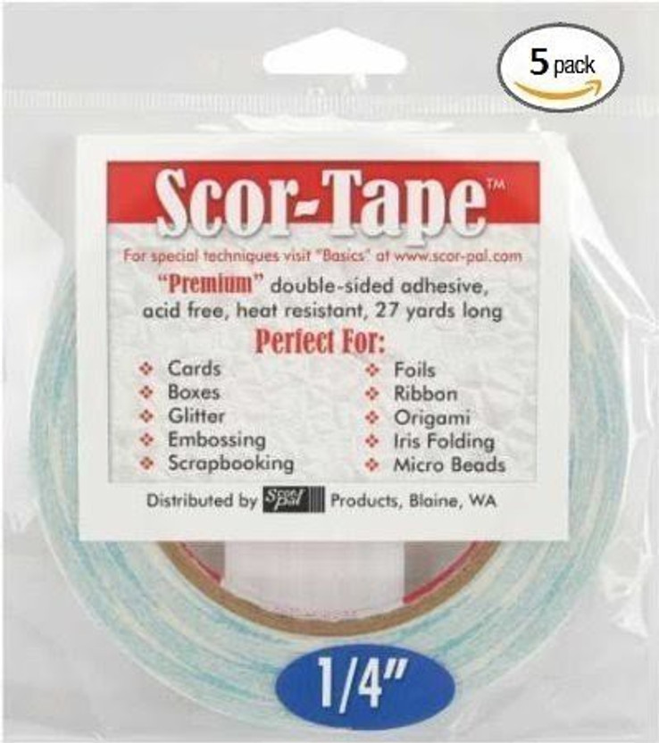 by Scor-Pal 1//4/" x 27 yrd Roll Scor-Tape double sided tape