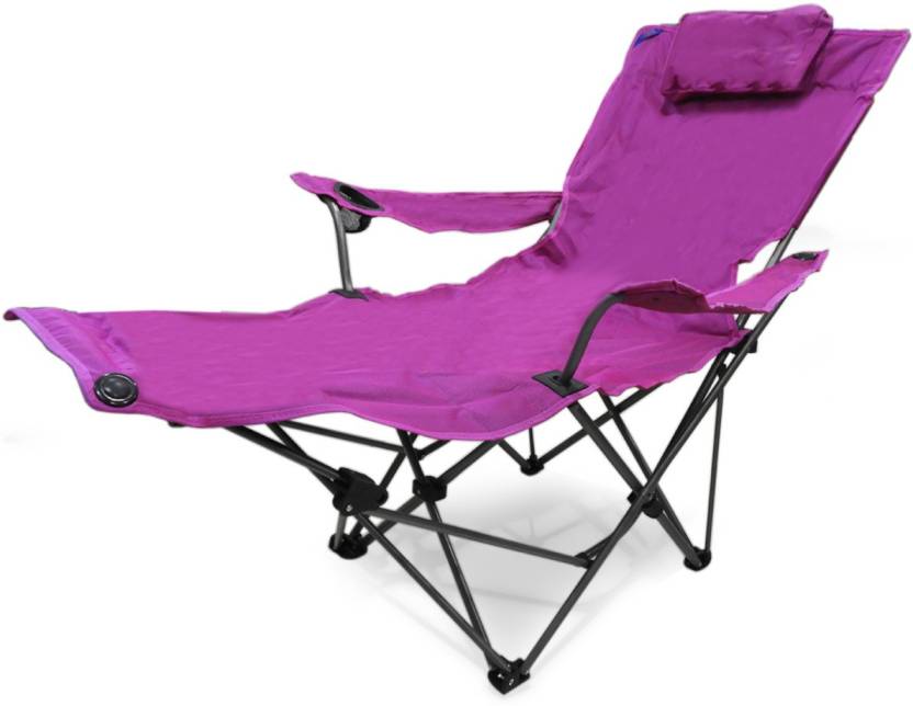 KAWACHI Folding Lounge Chair with integral footrest for Outdoor and