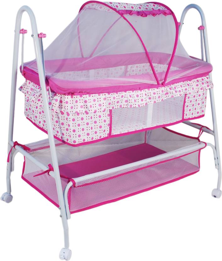 Toyhouse Baby Crib With Swing Function Pink Buy Baby Care