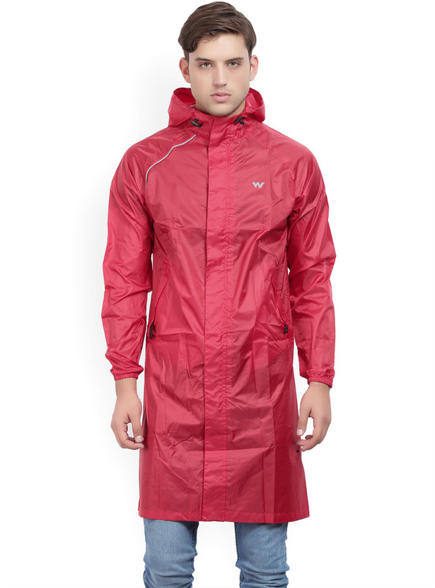Wildcraft Solid Men Raincoat - Buy Red 