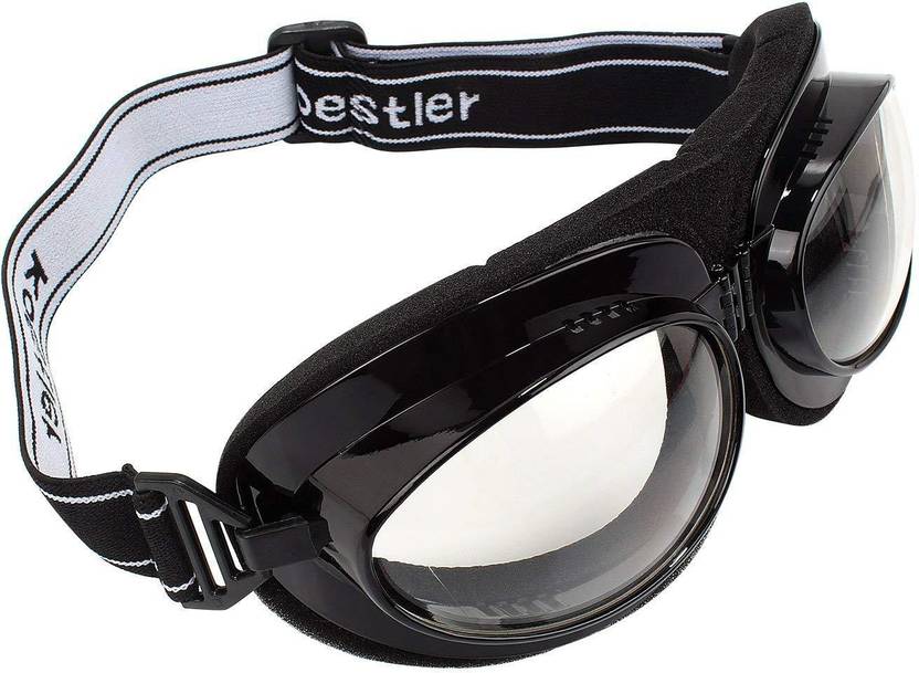 RuggedTrails Clear Glass Riding Goggles with Adjustable Band Motorcycle
