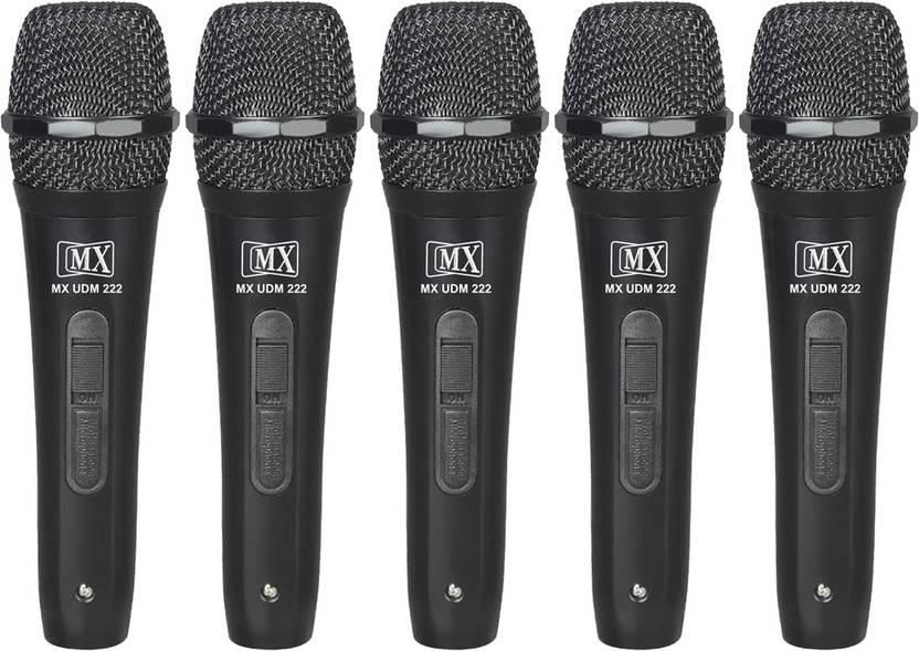 MX 5 Pcs of Dynamic Multipurpose Vocal Mic Microphones With Xlr To Mono
