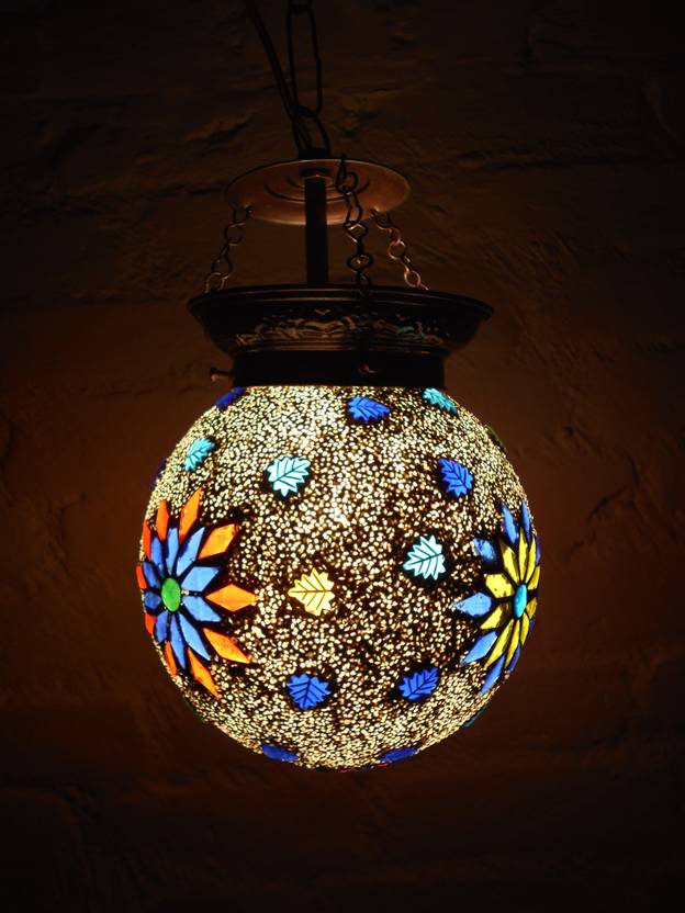 Susajjit Decor Artistic Mosaic Lamp Round Shape Hanging