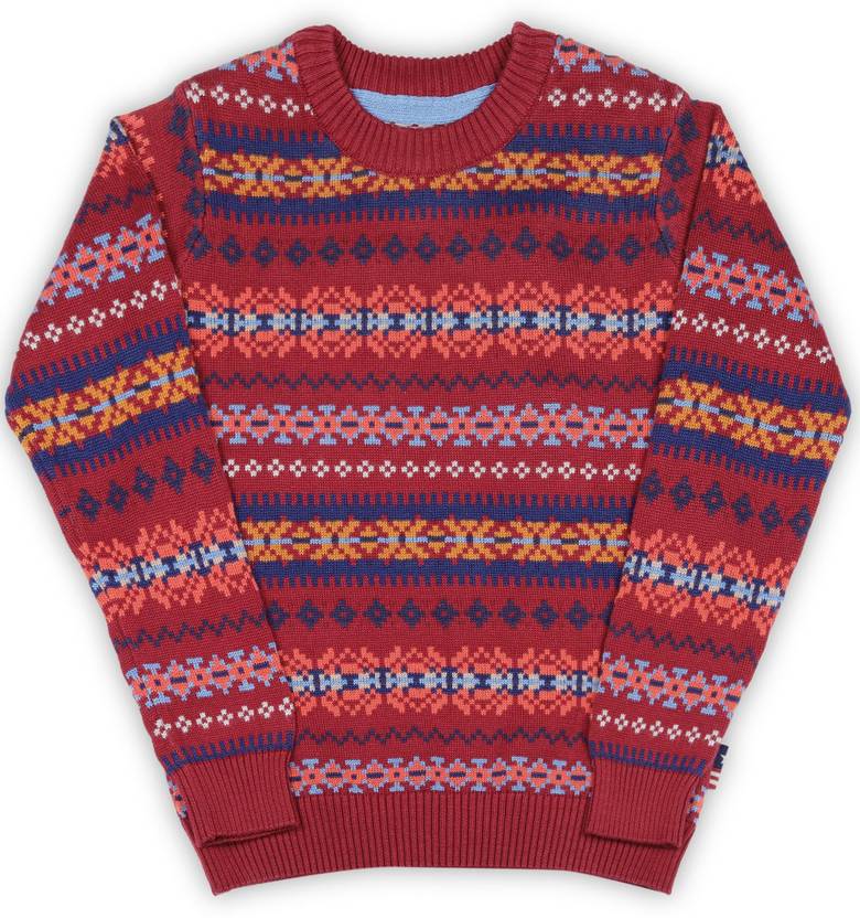 Us Polo Kids Self Design Round Neck Casual Boys Multicolor Sweater Us Polo Kids Self Design Round Neck Casual Boys Multicolor Sweater