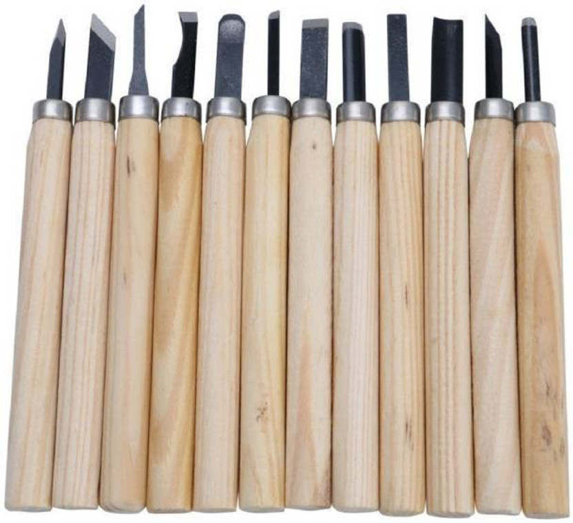 Saiyam Wood Carving Tools (Set of 12) Combination Chisel Set(Pack of 1)