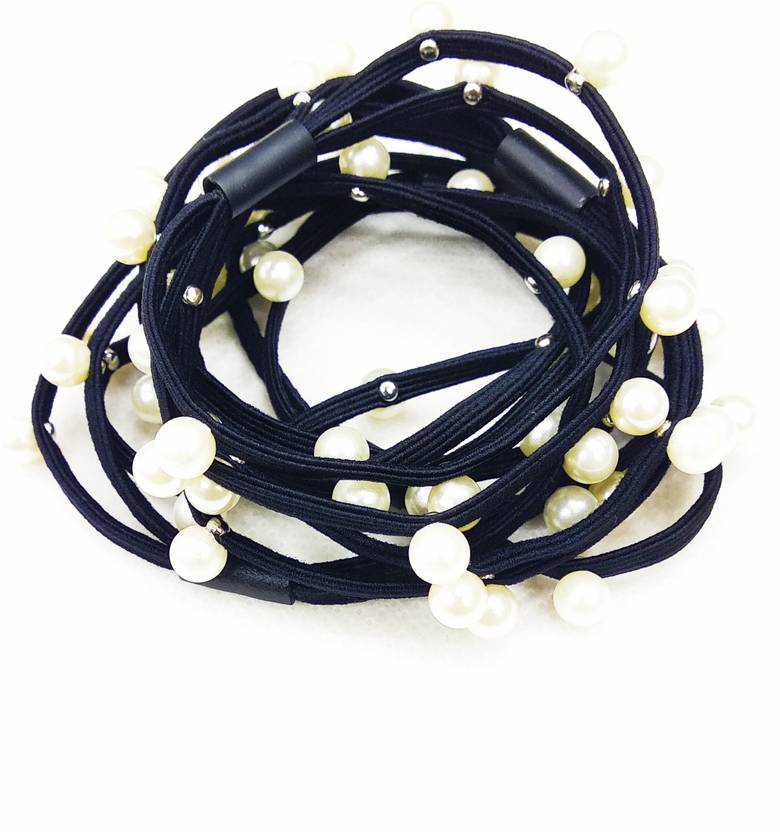 Fairytale Pcs 10 High Quality Elastic With Double Line Pearl On