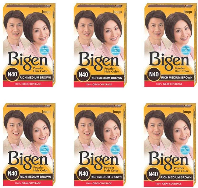 Bigen Long Lasting Powder Hair Colour For Men And Women 6g Each
