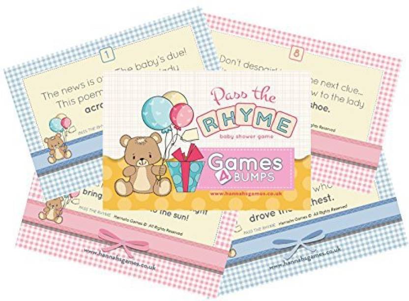 Hannah S Games Pass The Rhyme Game Baby Shower Parcel For Mum To