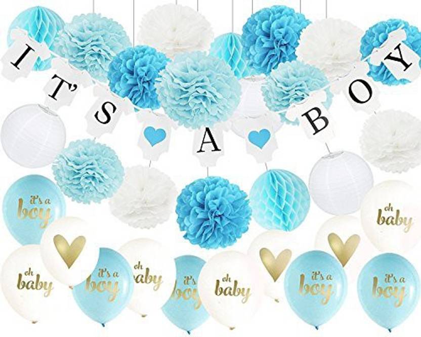 Furuix 32ps Baby Shower Decorations For Boy It S A Bunting Banner