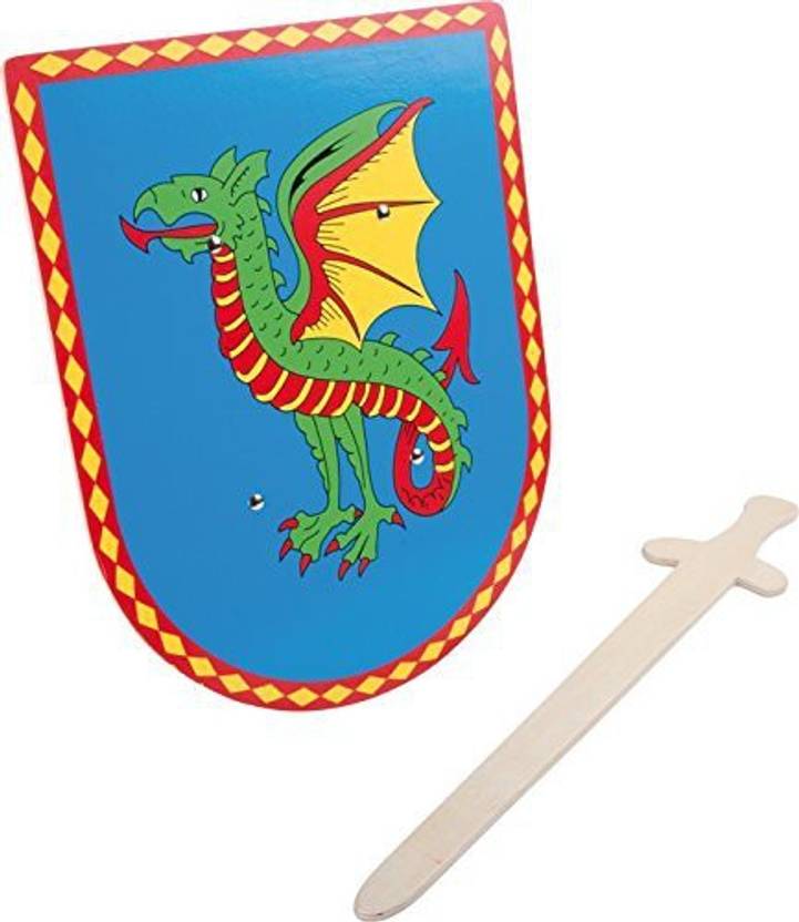 Small Foot Kids Wooden Sword And Dragon Shield For Meval Knights Small Foot Kids Wooden Sword And Dragon Shield For Meval Knights Role Play Imagination Childrens