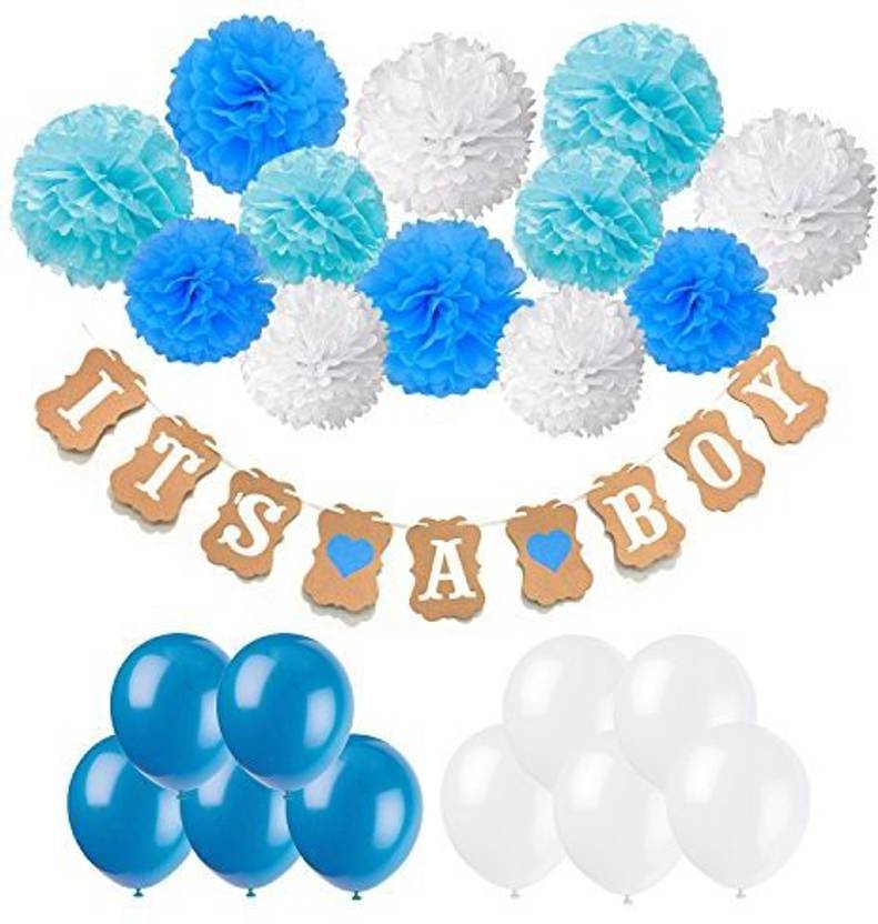 Recosis Baby Shower Decorations It Is A Boy Paper Garland Bunting