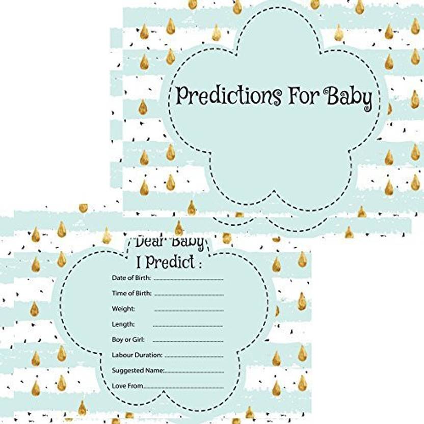 Rustic Robin Baby Shower Prediction Cards 16 Guests Keepsake Game