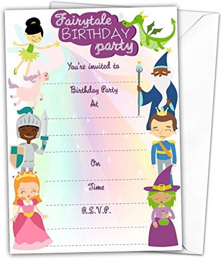All Ways Design Pack Of 20 Glossy Fairytale Birthday Party