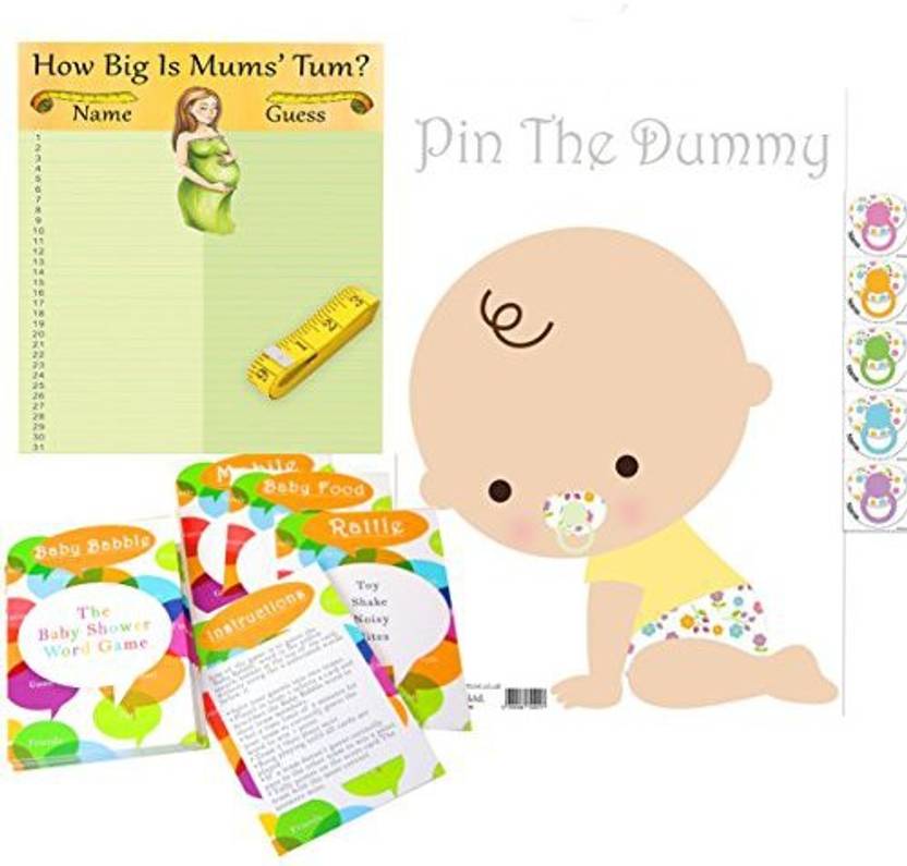Rustic Robin Baby Shower Games Pack For Up To 35 Players Includes