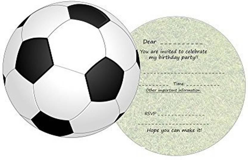 Generic The Lazy Panda Card Company 11 Round Football Invites For