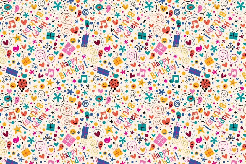100yellow Happy Birthday Gift Wrapping Paper Set Of 10 Unique