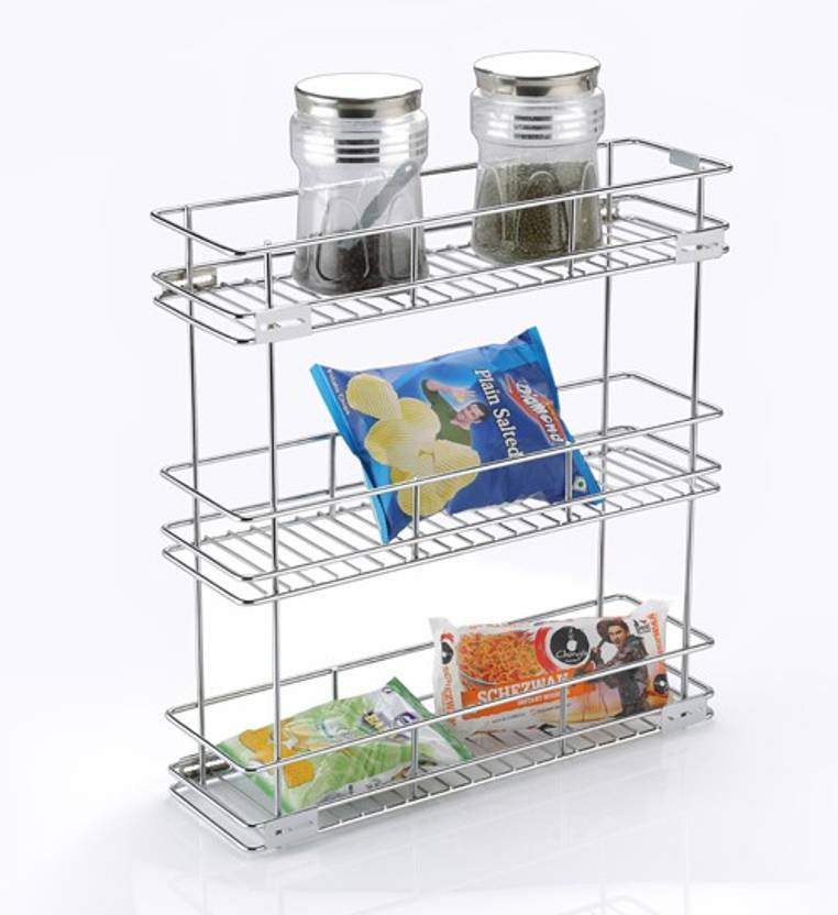 Keepwell Pull Out Drawers 3 Shelf Kitchen Rack Modular Drawer Multipurpose Utensils Container Trolley Cabinet