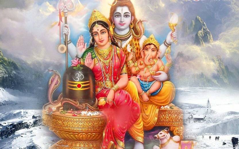 Lord Shiv Pariwar Beautiful Vinyl Poster (Vinyl Paper Print, 18x24 inch