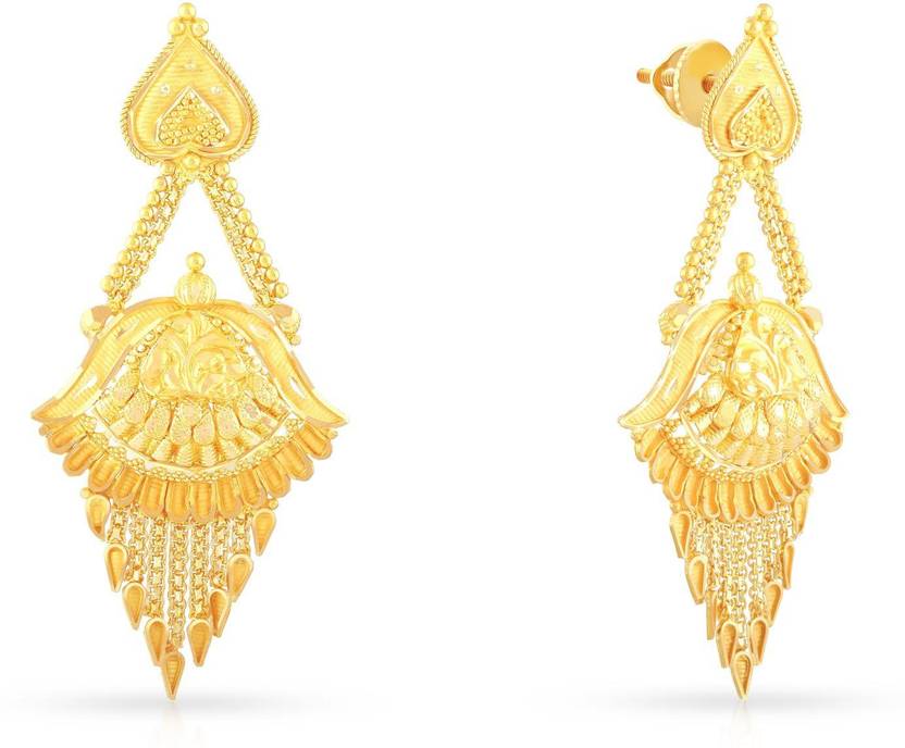earrings designs gold at kalyan jewellers
