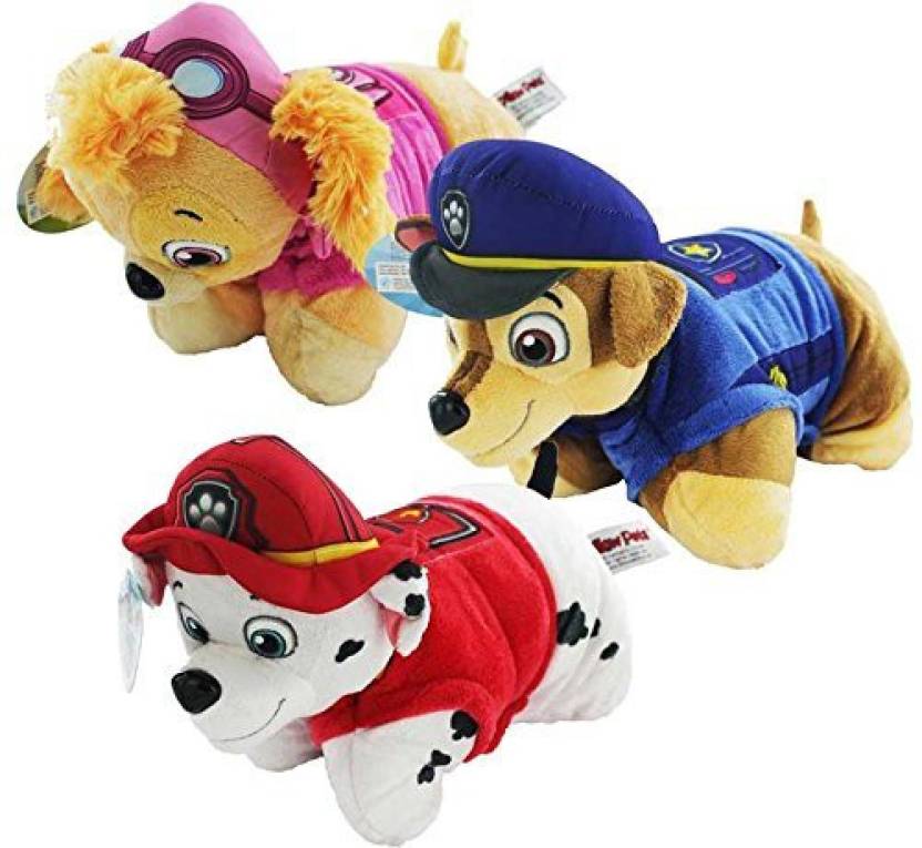 Paw Patrol Mini Pillow Pets Includes Chase Skye And Marshall Kids