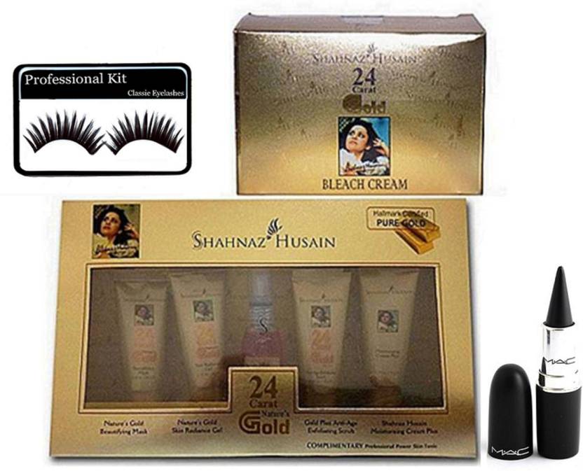 Professional Kit Eyelashes Shahnaz Husian Gold Facial Kit With