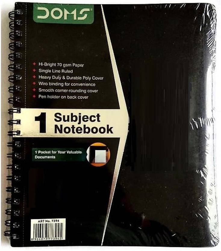 DOMS 1 subject A4 Note Book Single line 160 Pages Price in India - Buy ...
