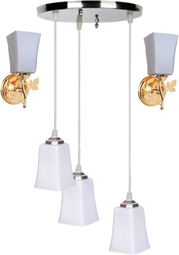 Afast Pandent Three Hanging Ceiling Lamp Como With Two Matching