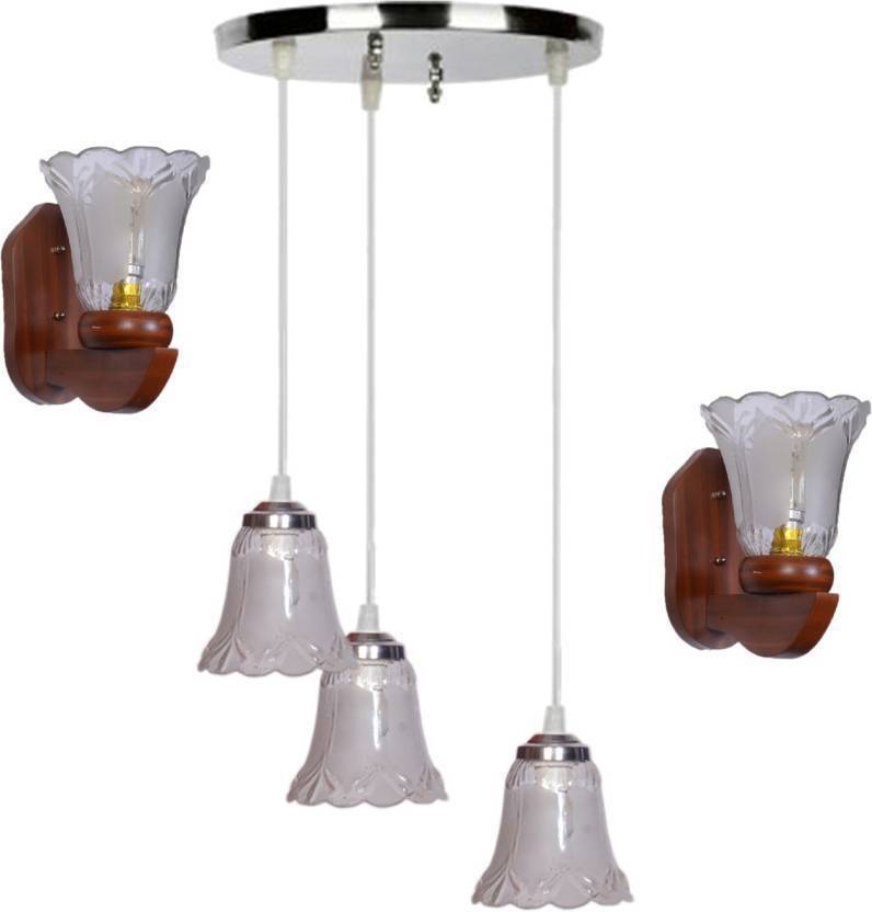 Afast Pandent Three Hanging Ceiling Lamp Como With Two Matching