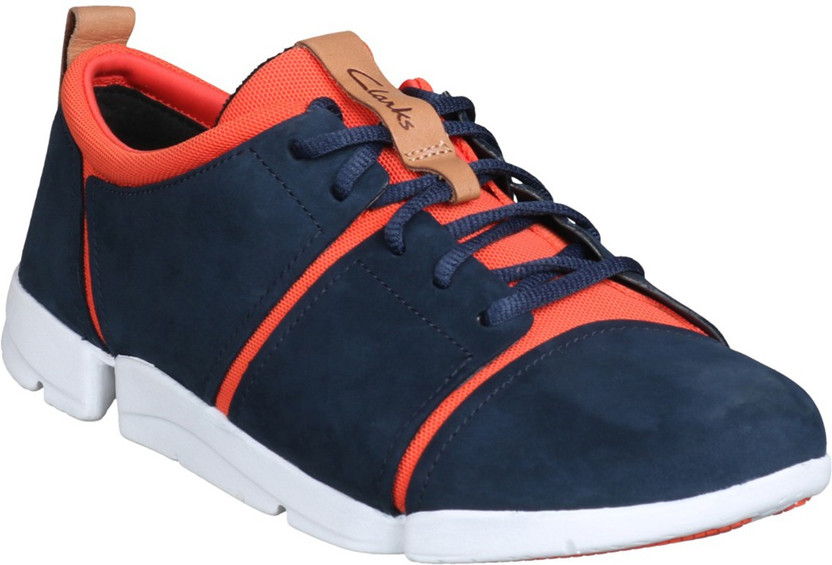 clarks navy blue sneakers
