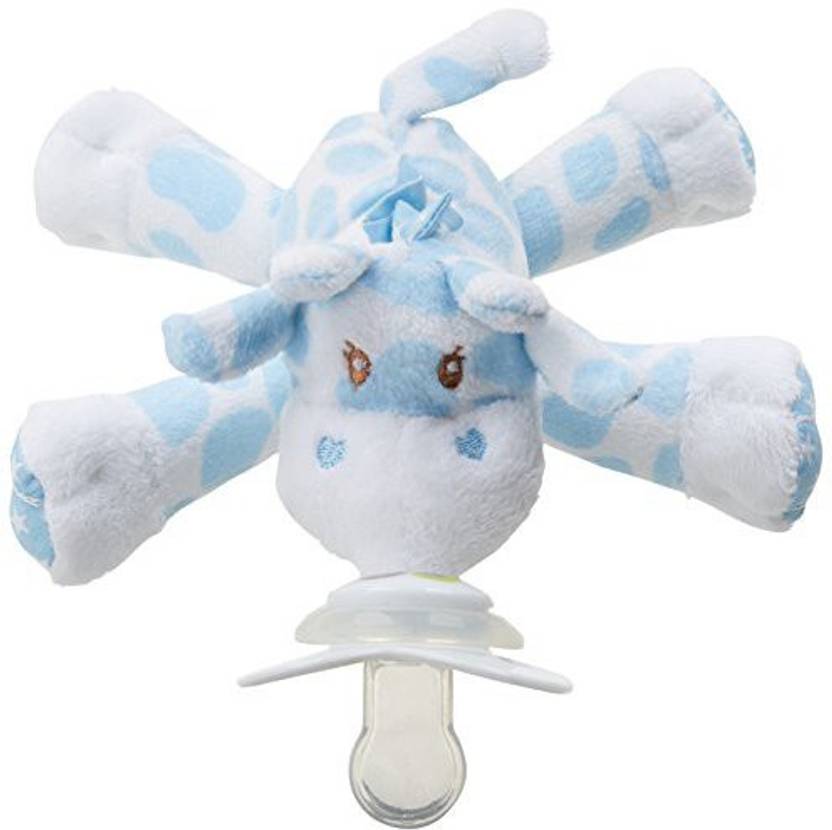 Nookums Llc Paci Plushies Blue Giraffe Universal Pacifier