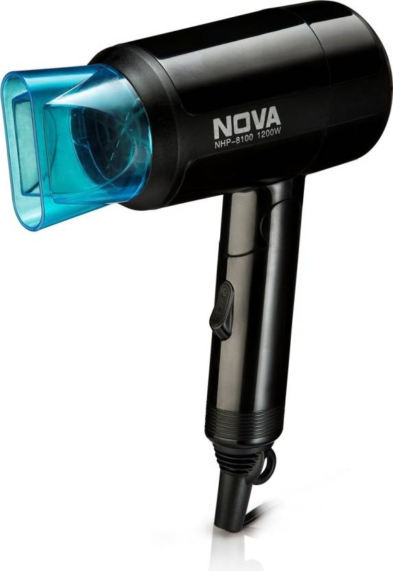 Nova Silky Shine 1200 w Hot and cold Foldable NHP 8105 Hair Dryer (Black)