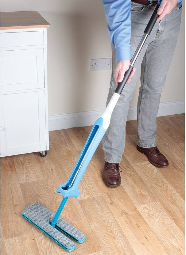 Online World Self Wringing Double Sided Flat Mop Telescopic