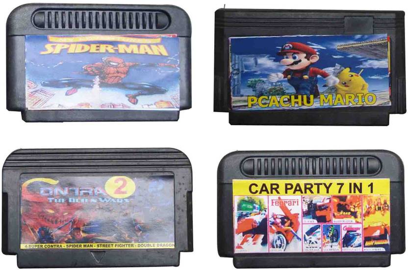 PTCMart 8 Bit TV Video Games Cassette Including Games Like Spiderman