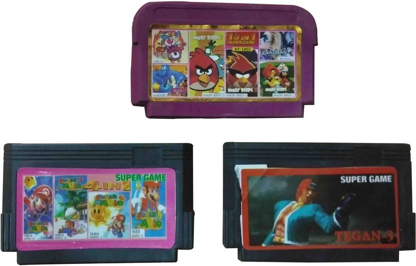 PTCMart 8 Bit TV Video Games Cassette Including Games Like Angry Bird