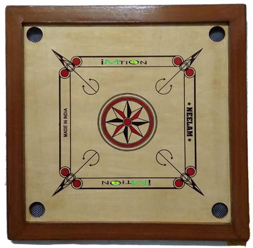 imtion High Woodply Carrom Board 28 x 28 For Family Carom Board With