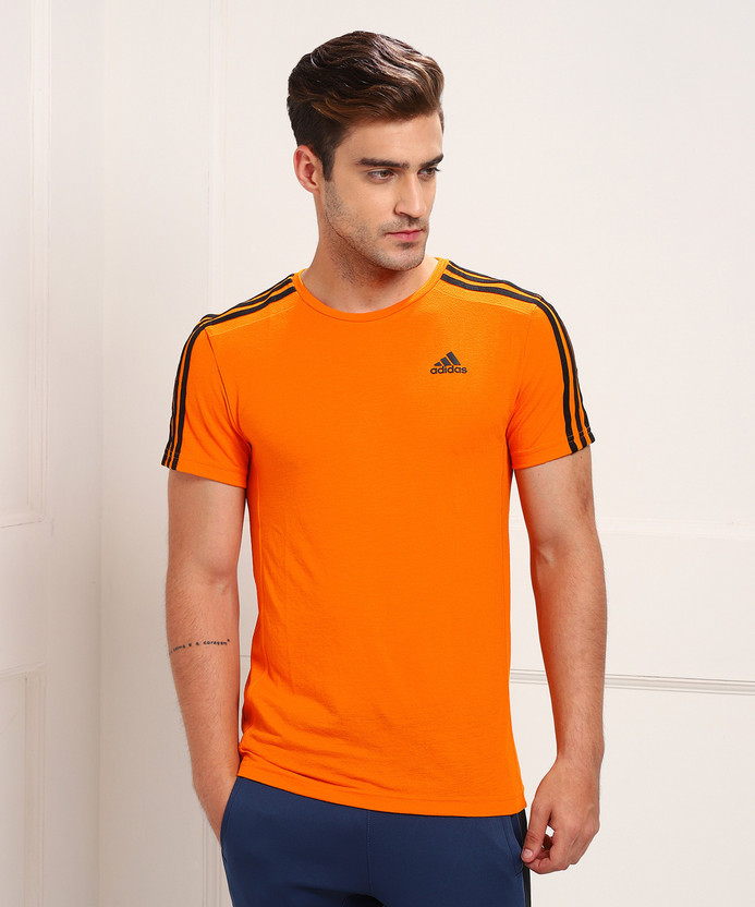 T shirt adidas noir et orange