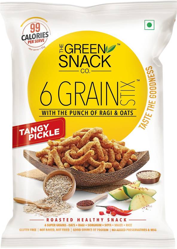The Green Snack Co. The Green Snack Co 6 Grain StixTangy PicklePack