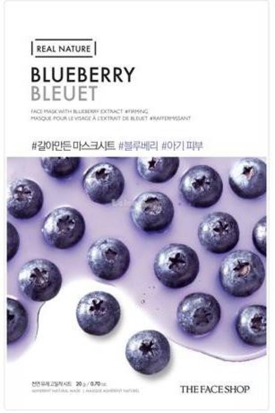 Káº¿t quáº£ hÃ¬nh áº£nh cho THE FACE SHOP Real Nature Blueberry